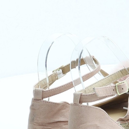 Sandalo Krush donna rosa pelle scamosciata cinturino UK 5 EU - pom pom - Foto 11 di 12