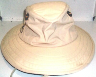 GENUINE TILLEY ENDURABLES LIGHTWEIGHT NYLON HIKERS HAT BEIGE SIZE