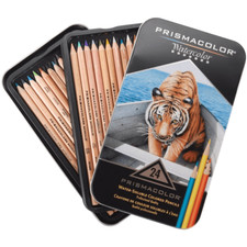 NEW 24x Prismacolor Watercolour Colour Coloured Pencils Mix with Water Tin