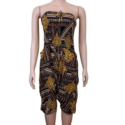 Buddha Pants Flower Harem Romper Large 