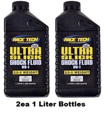 2ea-Race Tech Ultra Slick Shock Fluid 2.5-5W 32 oz.-US1-Suspension,Motocross