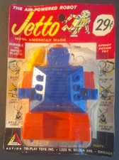 JETTO Air Powered ROBOT TOY Vintage 1960's MOC Action Tri-Play Toys Chicago IL