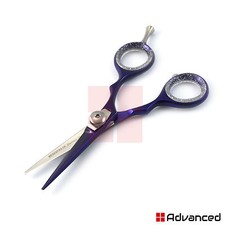 Barber Hair Cutting Scissor 4.5'' Purple Color Mustache Hair Styling Shears