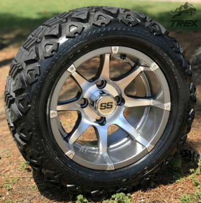 TREX 12'' Banshee Gunmetal Wheels & 20x10-12'' DOT All Terrain Tires - Set of 4