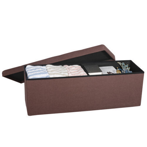 Storage Ottoman Bench Chest Bedroom Entryway Living Room Footrest Multi-Color - Picture 23 of 82