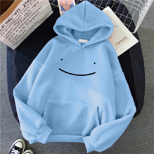 Women Hooded Sweatshirts Long Sleeve Hoodies Casual Fake Smile Print Ladies - Picture 12 of 34