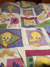 Looney Tunes TWEETY BIRD Twin Comforter Blanket 2000 Warner Brothers 70  x 86"