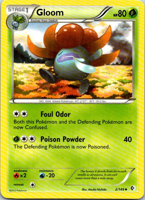 Gloom 2/149 Pokemon B&W Boundaries Crossed Near Mint