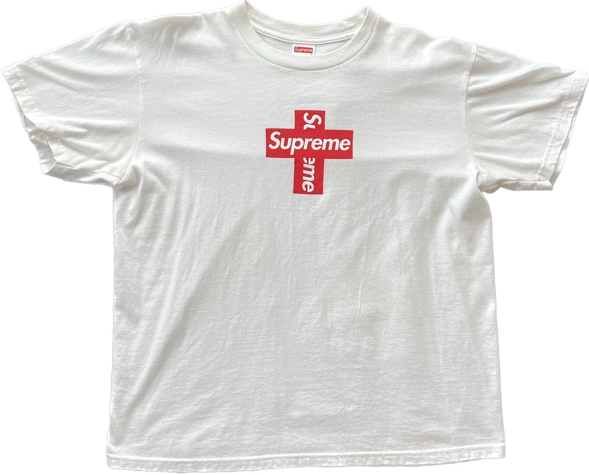 supreme Cross Box Logo Tee  Sサイズ white