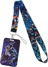 Venom Comic Design Lanyard w/ ID Holder Keychain