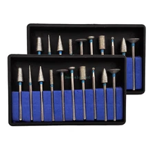 20Pcs Dental Lab Sintered Diamond Point Polisher Hp Shank Rotary Bur 2.35mm