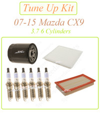 Tune Up For 07-15 Mazda CX9  3.7 V6: Spark Plugs Air Filter Cabin & Oil Filters