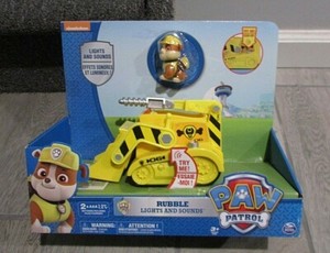 Paw Patrol Rubble Bulldozer Vehicle Collectible Figure Moveable Drill Scoop NIB | eBay