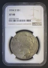 1934-S Peace Silver Dollar ~ Key Date ~ NGC Certified/Graded XF-40 ~ Free S/H
