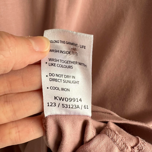 REMUS UOMO Pink/Mauve Tapered Fit Cotton-Blend Long Sleeve Mens Polo Shirt, M - Picture 4 of 6