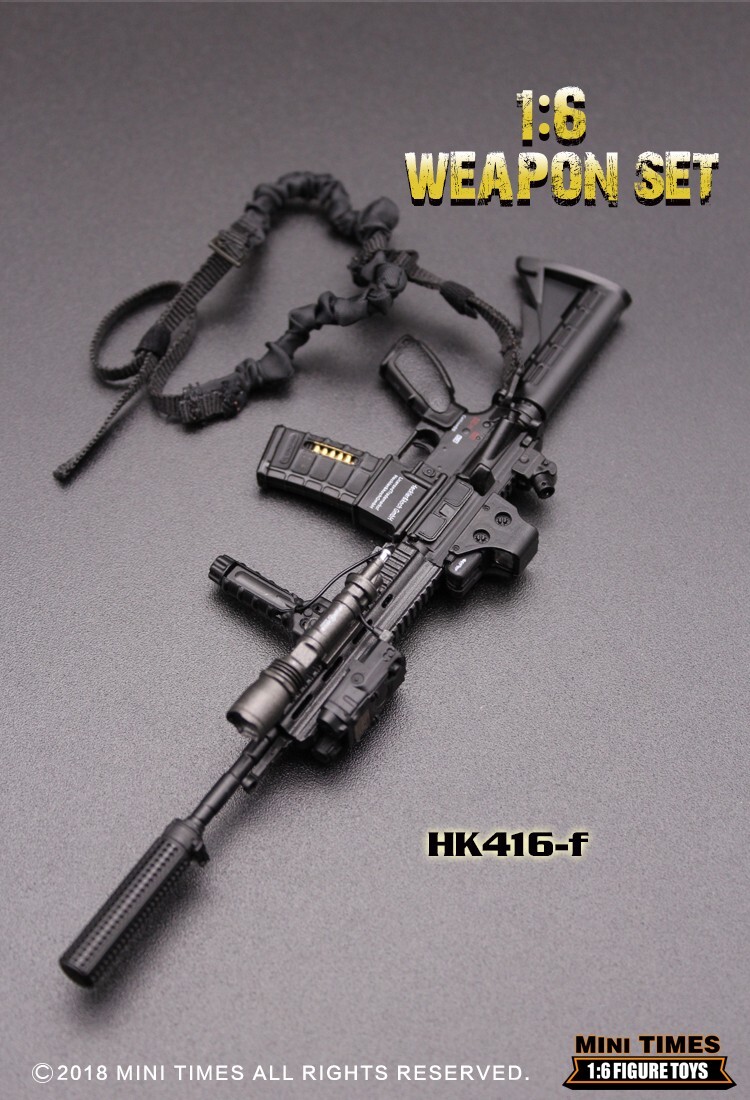 Mini Times Hk416-F Gun Weapon Model Toy 1/6 Fit 12 Mini Times Hk416-F Gun Weapon Model Toy 1/6 Fit 12