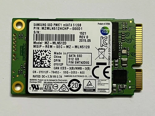 SSD mSATA m-SATA 500Go Samsung 850 PM871 MZMLN5120 MZ-MLN5120 0Y012F