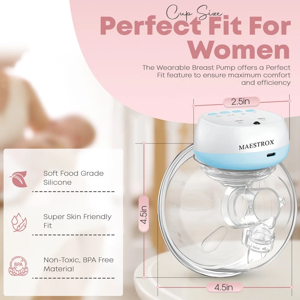 Extractores de leche portátiles silenciosos eléctricos dobles portátiles kit de extracción de leche manos libres Foto 2 de 4