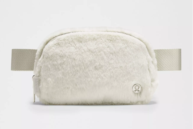 Lululemon Everywhere Belt Bag White Fur Plush Fleece 1L Limited | eBay