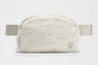 Lululemon Everywhere Belt Bag White Fur Plush Fleece 1L Limited