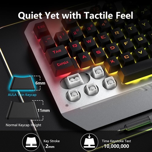 T102 RGB Gaming Keyboard & Mouse Combo – Waterproof, Metal Panel, USB Wired - Picture 4 of 9
