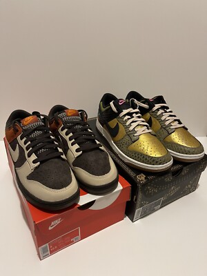Size 9 - Nike Dunk Low Red Panda FV0395-200 & Nike Dunk Low Dia De Muerto 10 M