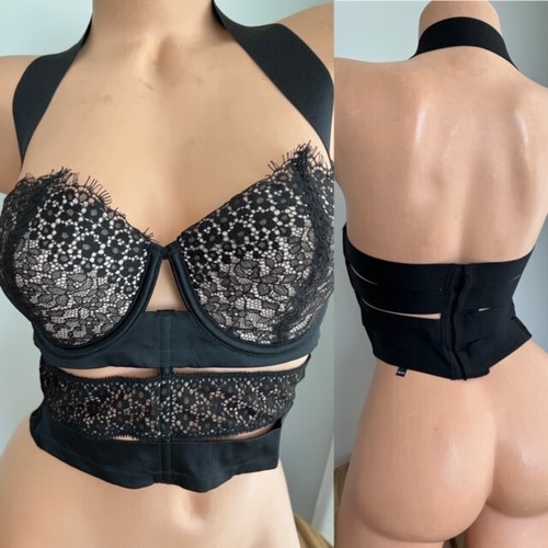 CORSET BUSTIER w/ underwire & boning VICTORIAN VIBE by VICTORIAS SECRET sz 34C