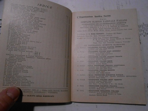 ASSICURAZIONI GENERALI VENEZIA - AGENDINA DEL CALCIO 1939-1940 - Imagen 6 de 7