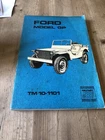 Ford Model GP Maintenance Manual TM 10-1101 Post Era Books