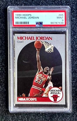 1990 Hoops Michael Jordan #65 Basketball Chicago Bulls (ROY/MVP/HOF) PSA 9 MINT