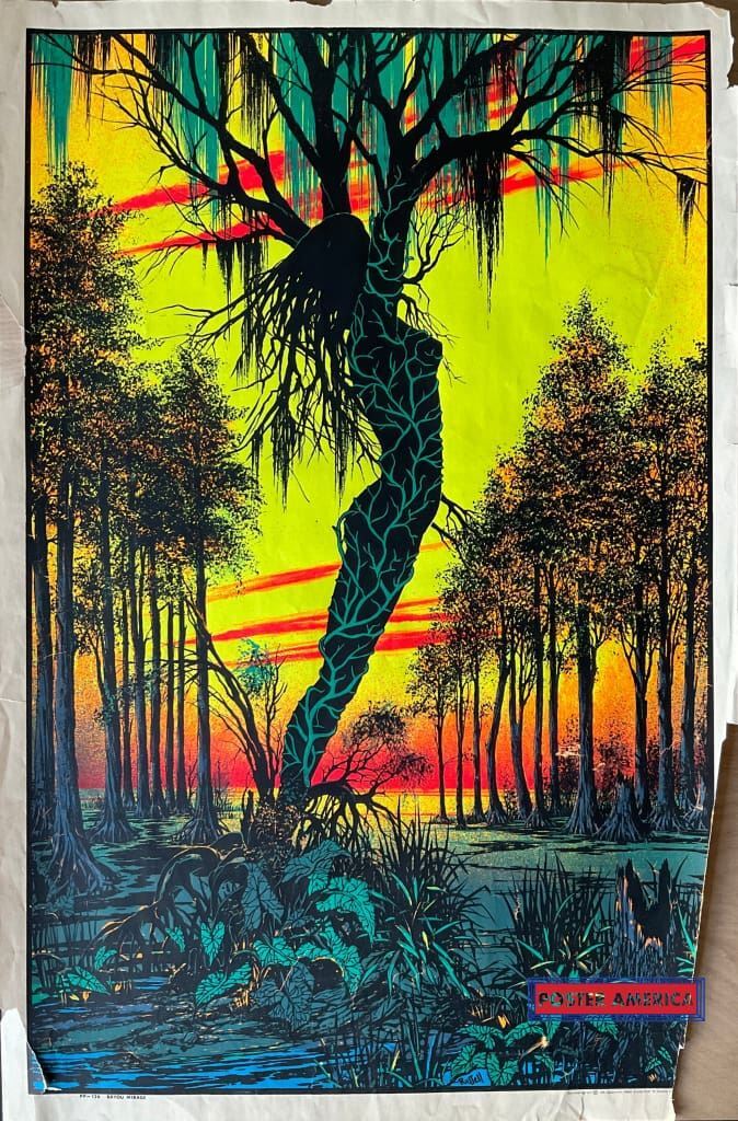 Bayou Mirage Vintage Black Light Poster 23 x 35 | eBay