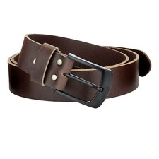 Gürtel Damen Herren Braun Vollleder 4cm Breit Ledergürtel 100% echt Leder Neu