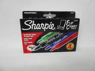 box of four Sharpie Flip Chart Markers Model # 22474