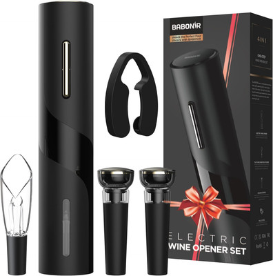 Electric Wine Opener Set - Automatic Electronic Bottle Openers with Greeting Car