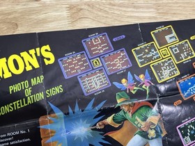 Tecmo Solomon's Key NES Photo Map Poster Nintendo 1987 Fold Out Insert