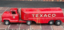 Vintage 1950s BUDDY L Red Texaco Oil Tanker Fuel Delivery Truck Pressed Steel