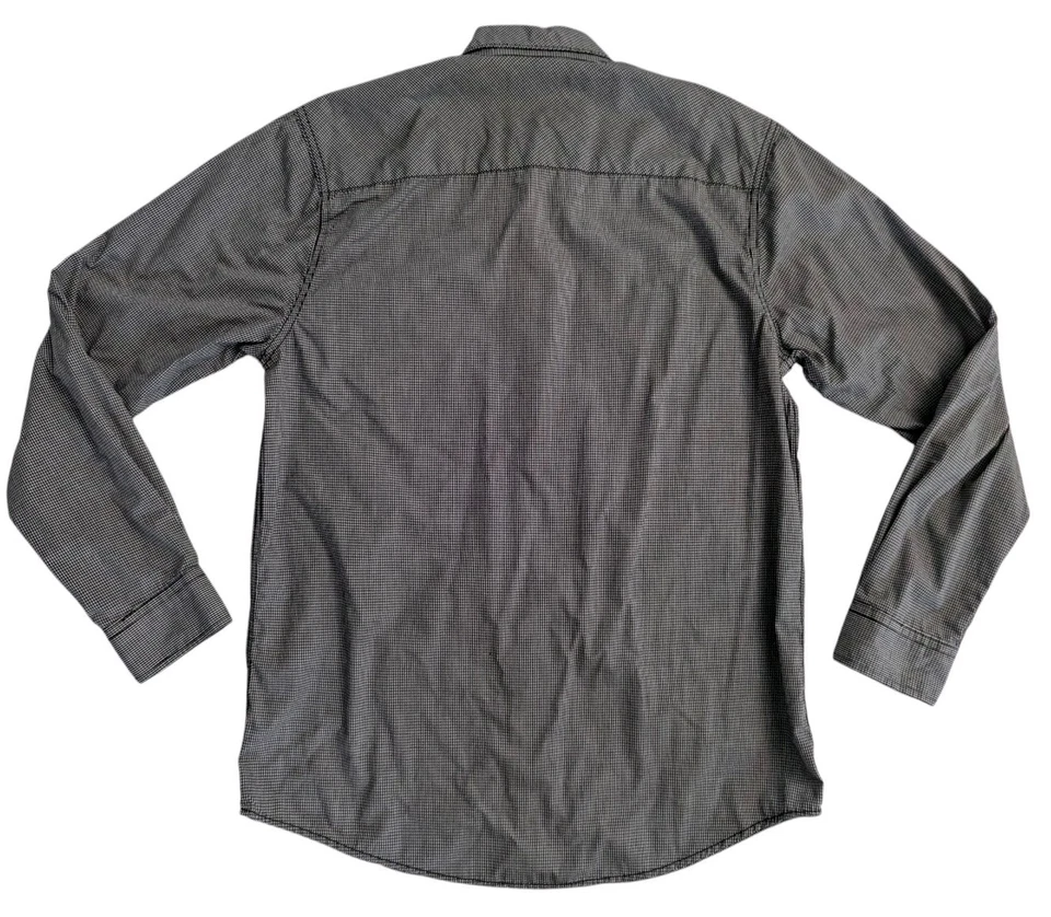 Camisa de vestir Michael Brandon manga larga para hombre talla mediana con cuadros a cuadros Foto 3 de 4