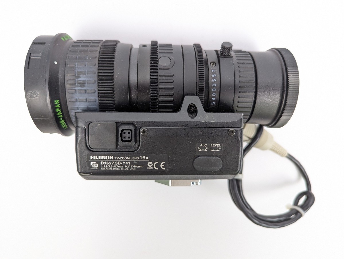 Fujinon D16x7.3B-Y41 16x Zoom Lens 7.3-117mm f1.9 C-Mount 1/2