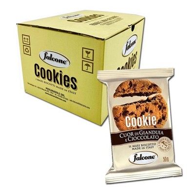 (12,38 /1kg) Falcone Cookie gefüllt mit Haselnusscreme 40 Packungen je 50g