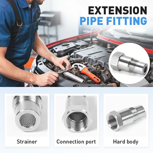 4PCS Stainless Steel Extension Pipe Fitting Length 1.8 Inch Thread Size M18×1.5 - Picture 2 of 9