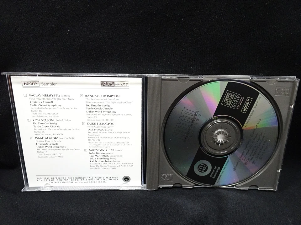 Various Artists - HDCD Sampler - REFERENCE RECORDINGS - NM - NEW CASE!!! - Image 2 of 4