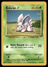 Nidoran M Common Normal Base Set 055/102 NM Pokémon TCG