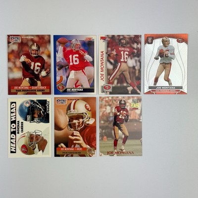 Joe Montana 49ers Football 7 Card Vintage Lot Pro Set, Score, Pinnacle, SkyBox