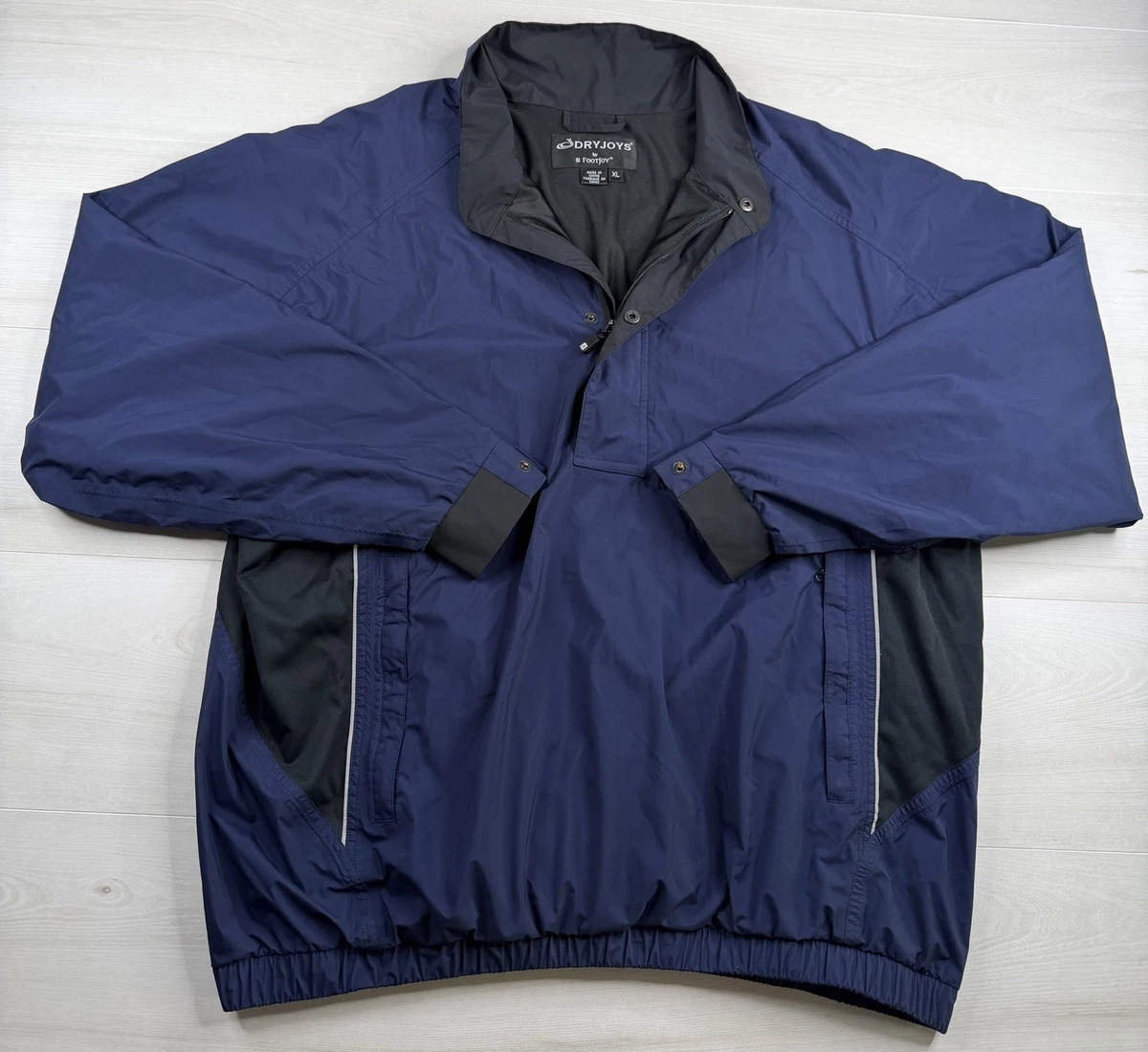 Veste Coupe-vent FootJoy Dryjoys Homme Grise 1/2 Zip Manches Courtes Taille M - Occasion