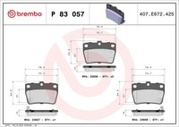 Brembo P 83 057 Bremsbelagsatz, Scheibenbremse For Chery DR Toyota