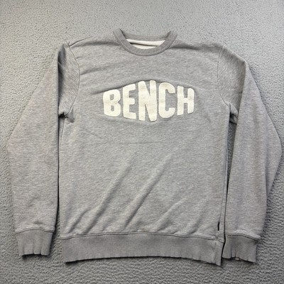 Bench Sweater Sweatshirt Mens Large Grey Crew Neck Long Sleeve