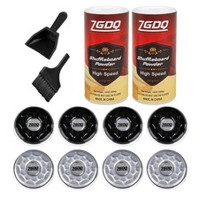 2 Pack Shuffleboard Wax Set with Shuffleboard Pucks, 2-1/8'' 53mm Shufflebo...