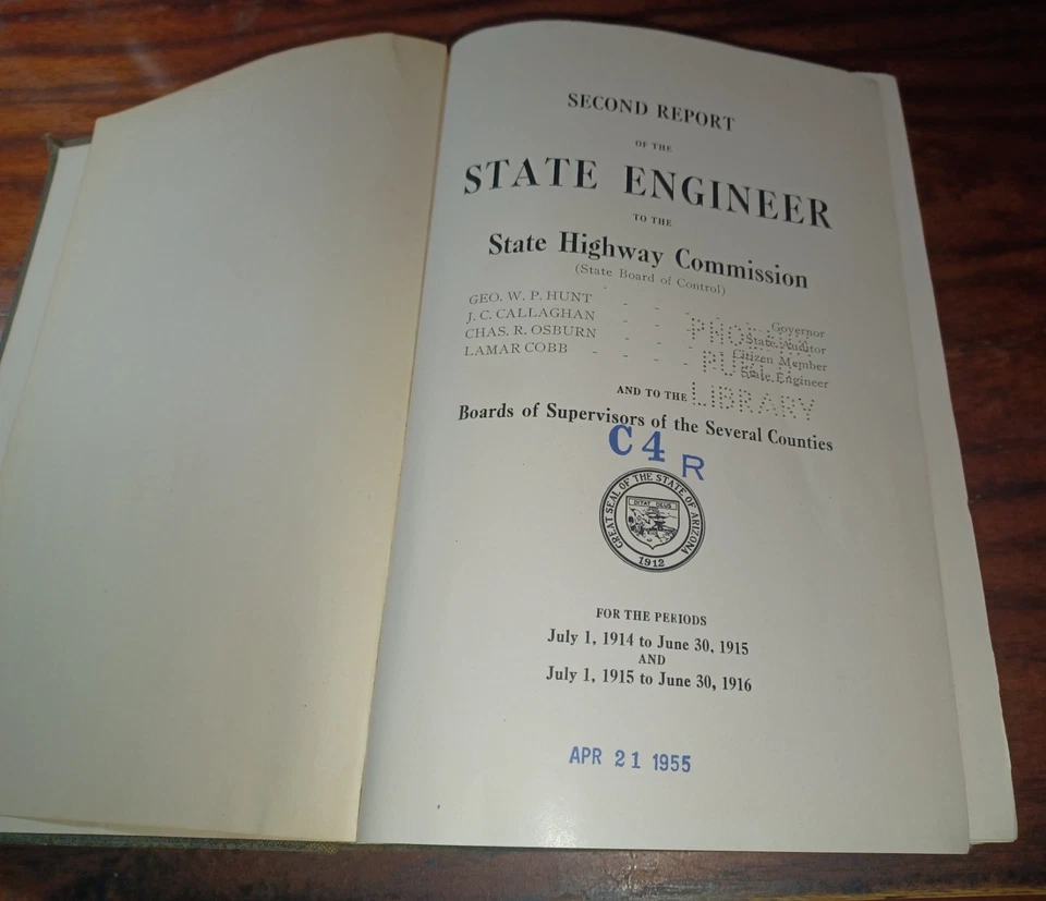 RARE: 1914-1916 Arizona State Highway Commission Engineer Report / PHOTOS HB Foto 4 de 4