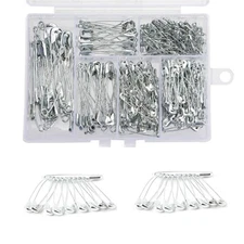300Pcs Safety Pins Assorted 6 Size For Sewing Crafting Tailoring Clothing DIY
