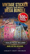   Vintage Disney Mickey  Minnie Sticker Bundle   Sealed Variety Lot 